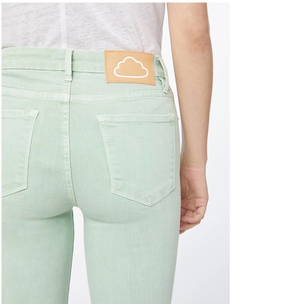 FRAME Le Crop Mini Boot Raw-Edge Jeans in‎ Aloe - Picture 4 of 9